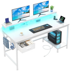 Snhomee All-in-One Gaming Desk-100-White
