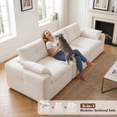 Snhomee Cloud Sectional Couch With Pillow, Comfy Modular Sectional Sofa For Living Room,No Assembly Required