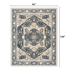 Boho Area Rugs,machine washable area rugs,area rugs for living room, Low Pile Vintage Carpet