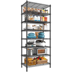 Snhomee 8-Tier Storage Shelves 1200LBS Metal Shelving Units, 2-Way Use Adjustable Storage Rack for Home, Kitchen, Laundry & Pantry