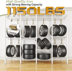 Snhomee 76"W Heavy Duty Clothes Rack with Cover,1150LBS Wardrobe Closet,Adjustable Portable Closet for Bedroom