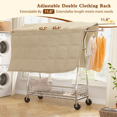 The double hanger is usable, with an extended design to meet more hanging needs.