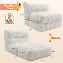 Snhomee 31.49" H Bean Bag Chairs with Foldable Ottoman,Bean Bag Chair with Foldable Ottoman for Living Room, Bedroom or Balcony