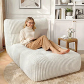 Snhomee 31.49" H Bean Bag Chairs with Foldable Ottoman,Bean Bag Chair with Foldable Ottoman for Living Room, Bedroom or Balcony
