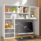 Snhomee Desk Hutch with 7 Storages & 2 Drawers, Adjustable Large Capacity Desktop Shelf Organizer for Home Office, College Dorm, Study Desk