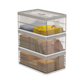 13.2" Stackable Foldable Storage Bins with Lids – Space-Saving & Easy to Use for Toys, Clothes