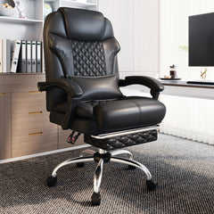 Snhomee Ergonomic Office Chair with Footrest & Lumbar Support – Adjustable Height, 145° Reclining, Ideal for Home Office & Dorm Room Use