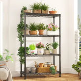 Snhomee Adjustable Metal Wire Shelving Unit, Multipurpose Storage Shelves for Kitchen Pantry Dorm Patio Backyard Indoor & Outdoor