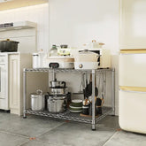 Snhomee 35.4"W Wire Storage Shelves,Height Adjustable Metal Shelving ,Heavy-Duty Storage Shelves,Suitable for Laundry Bathroom Kitchen