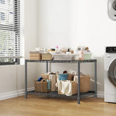 Snhomee 35.4"W Wire Storage Shelves,Height Adjustable Metal Shelving ,Heavy-Duty Storage Shelves,Suitable for Laundry Bathroom Kitchen
