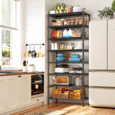 Snhomee 8-Tier Storage Shelves 1200LBS Metal Shelving Units, 2-Way Use Adjustable Storage Rack for Home, Kitchen, Laundry & Pantry