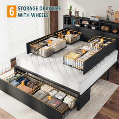 King Size_Bed_Frame_with_6 Drawers