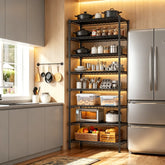 Snhomee 8-Tier Storage Shelves 1200LBS Metal Shelving Units, 2-Way Use Adjustable Storage Rack for Home, Kitchen, Laundry & Pantry