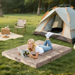 Snhomee Foldable Mattress, Trifold Mattress for Sofa Bed & Guest Bed , Versatile Folding Solution with Handle, Portable Floor Mat for Living Room, Yoga, Camping