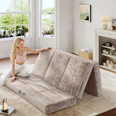 Snhomee Foldable Mattress, Trifold Mattress for Sofa Bed & Guest Bed , Versatile Folding Solution with Handle, Portable Floor Mat for Living Room, Yoga, Camping