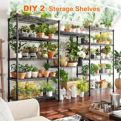 Snhomee 6-Tier Metal Shelving Unit,21.5"W Metal Wire Rack,1000LBS Heavy Duty Wire Shelving with Anti-Tipping Kit, No Tools Needed,Adjustable Storage Shelves for Kitchen Pantry Closet