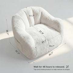 Snhomee 45.7"W Giant Bean Bag Chair for All Ages, with Storage Pocket and Non-Slip Base, Use for Living Room, Bedroom & Game Room