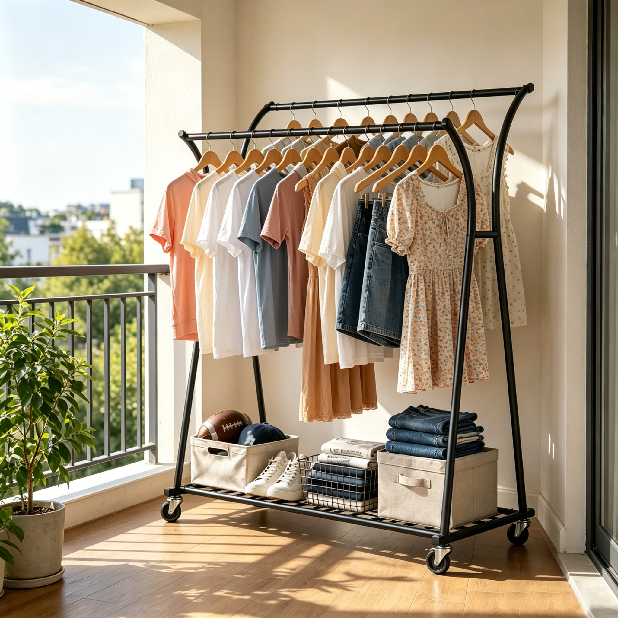 long dress rack Snhomee Heavy Duty Clothes Rack 795LBS Capacity