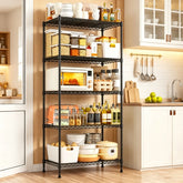 Snhomee 5-Tier Wire Storage Shelving Unit, 21.5"W x13.6"D x59.4"H Metal Wire Rack, 1000LBS Total Capacity Adjustable Utility Shelves with Anti-Tip Kit for Pantry, Kitchen, Garage, Laundry & Bathroom