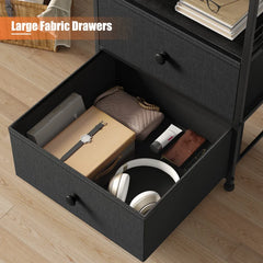 Snhomee 24 Inch Nightstand Set of 2 - Bedside Tables with Drawers, Modern Bedroom Furniture for Small Spaces, Space-Saving Design