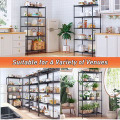 Snhomee 21.5"W Storage Shelves, 5-Tier Adjustable Shelving Units, 1000 LBS Heavy Duty Storage Racks for Pantry, Kitchen and Closet