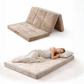 Snhomee Foldable Mattress, Trifold Mattress for Sofa Bed & Guest Bed , Versatile Folding Solution with Handle, Portable Floor Mat for Living Room, Yoga, Camping