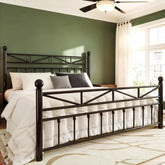 metal platform bed frame queen
