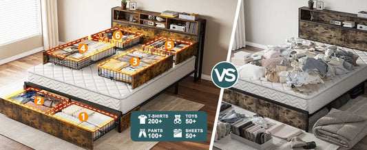 Storage Bed vs. Regular Bed Frame: Drawers or Under-Bed Storage?