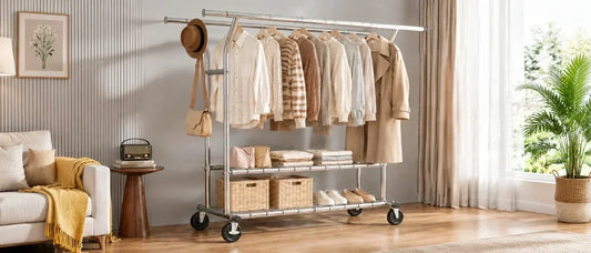 Fall Wardrobe Storage: Organize Clothes With a Rolling Garment Rack