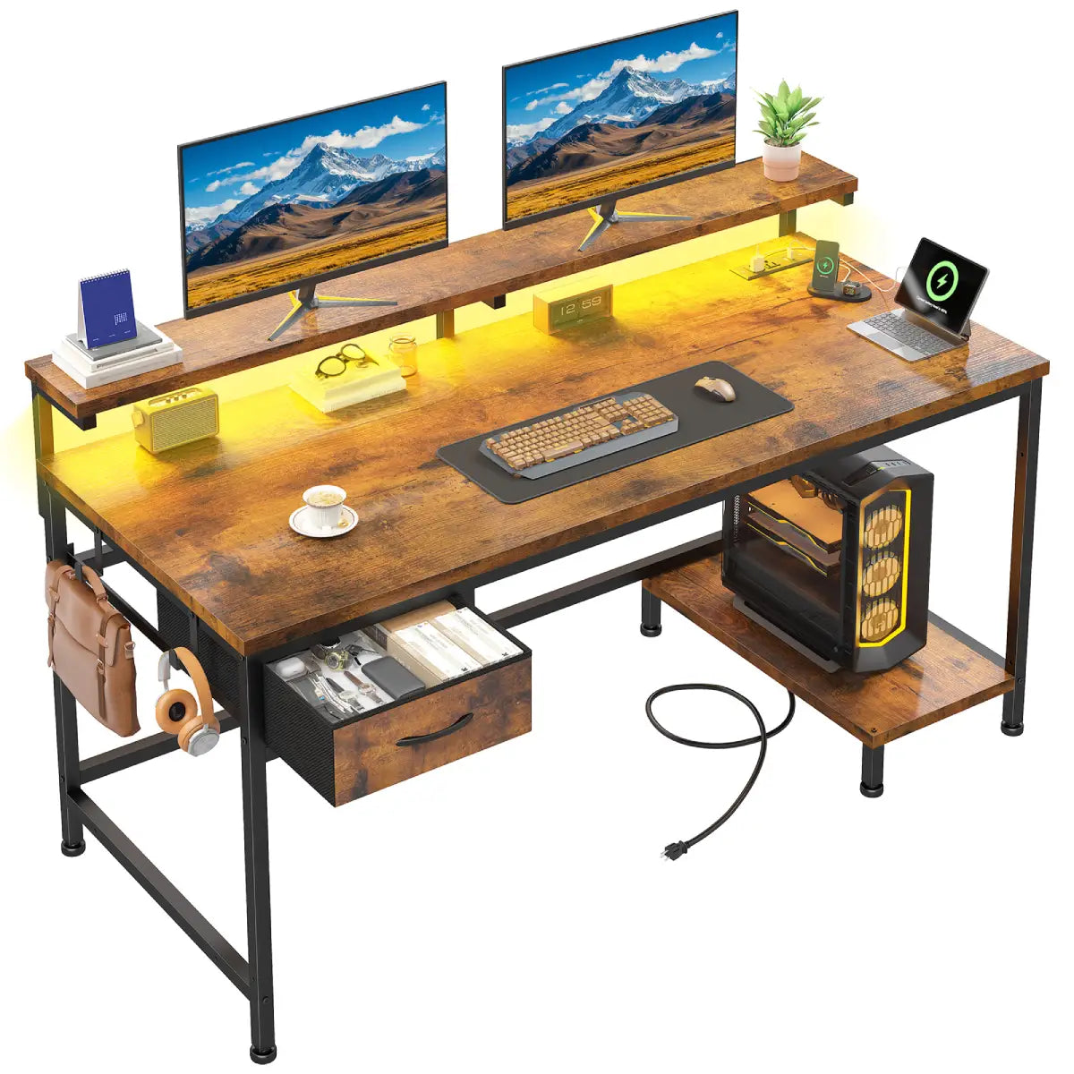 Snhomee All-in-One Gaming Desk-100-Black