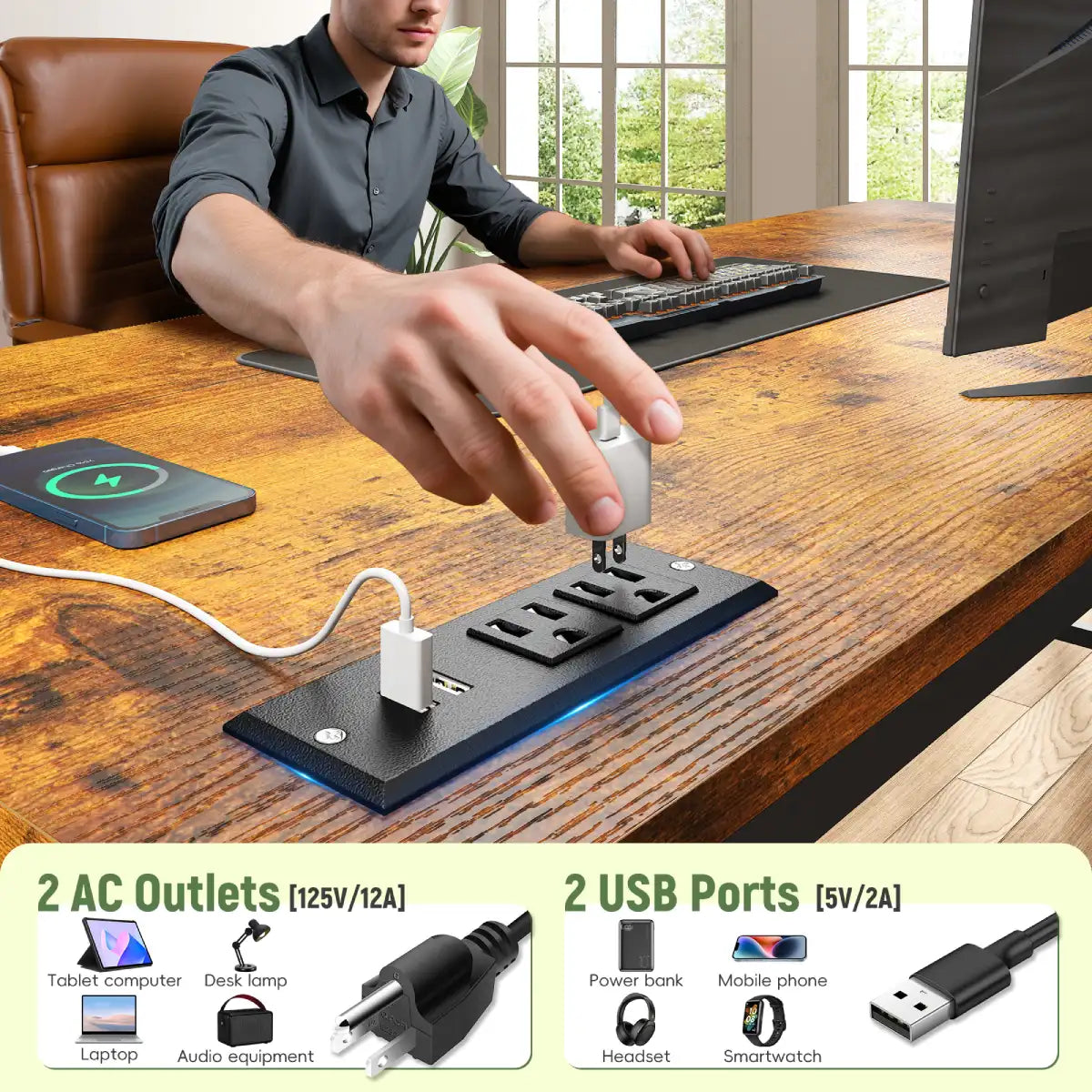 Snhomee All-in-One Gaming Desk-100-Black