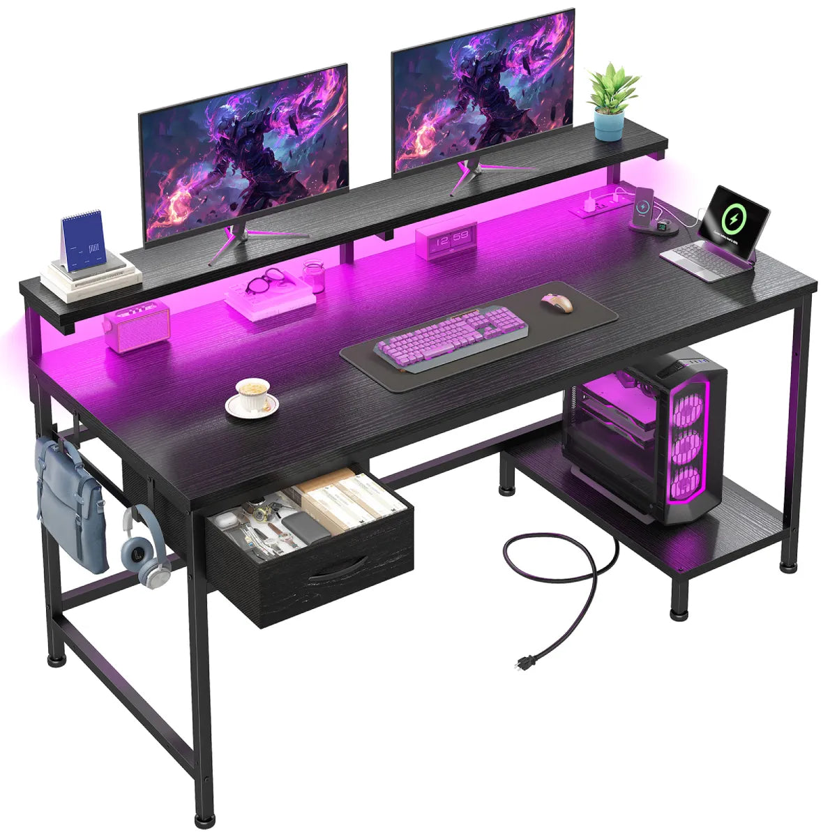 Snhomee All-in-One Gaming Desk-100-Black