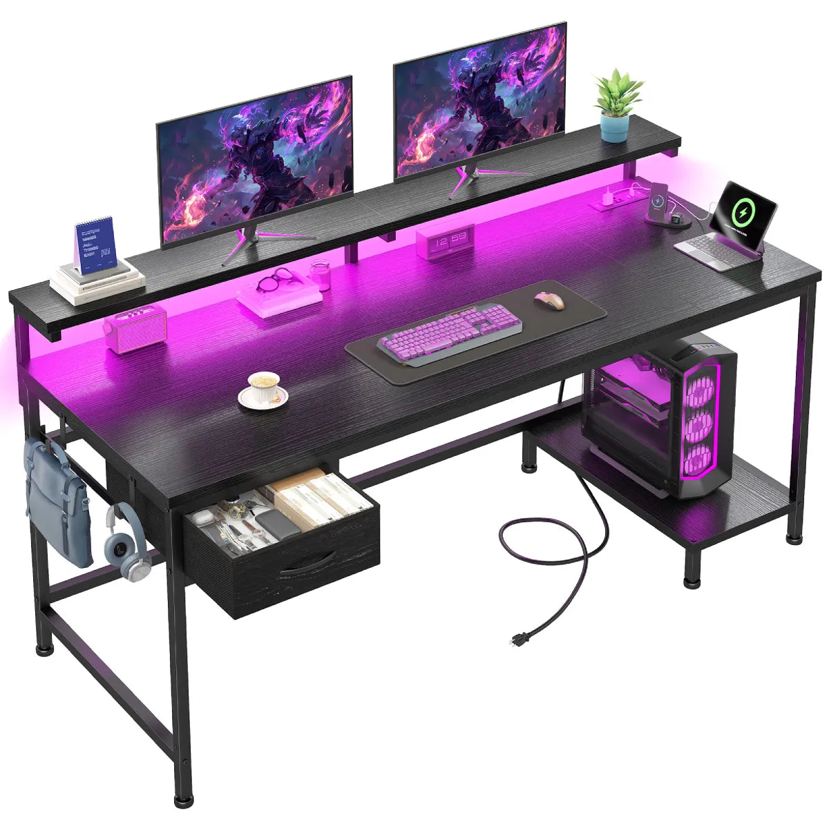 Snhomee All-in-One Gaming Desk-120-Black