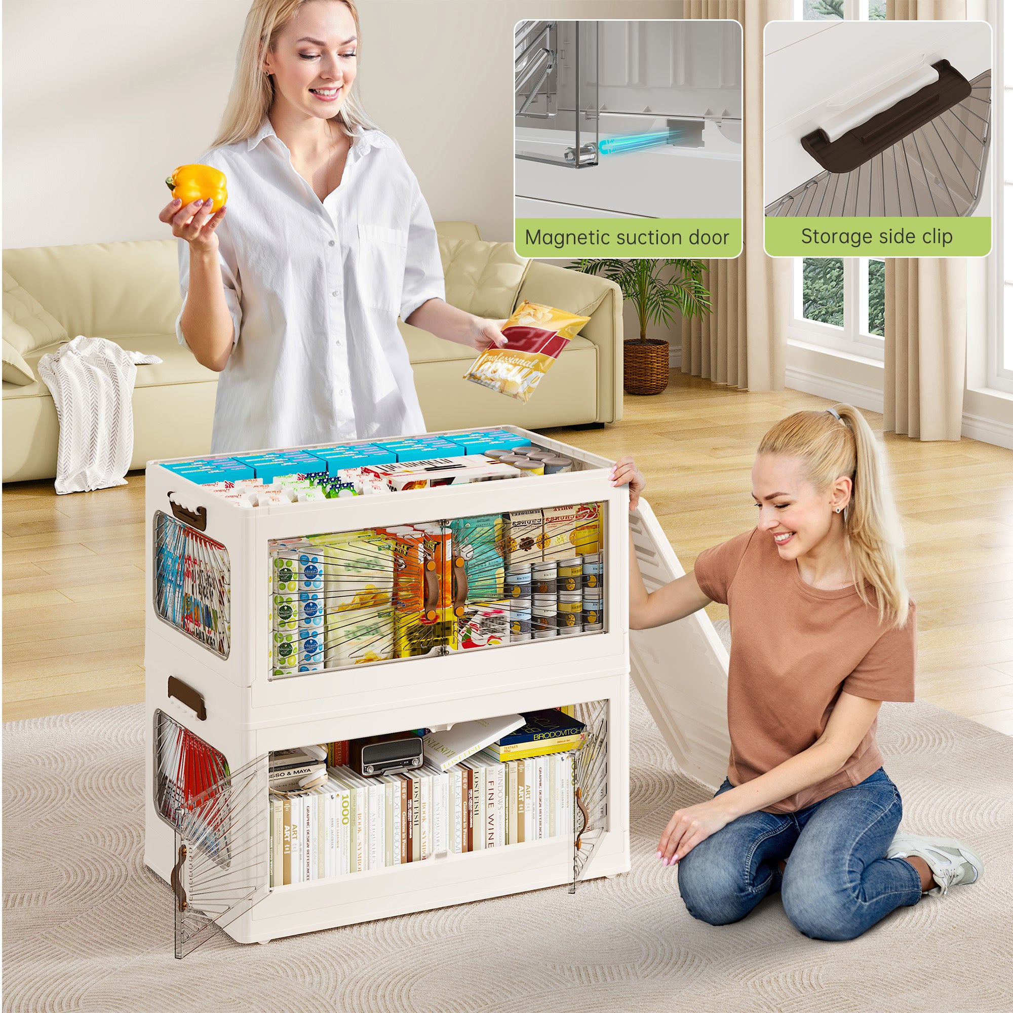 Plastic Storage Bins with Lids，stackable storage bins on Wheels