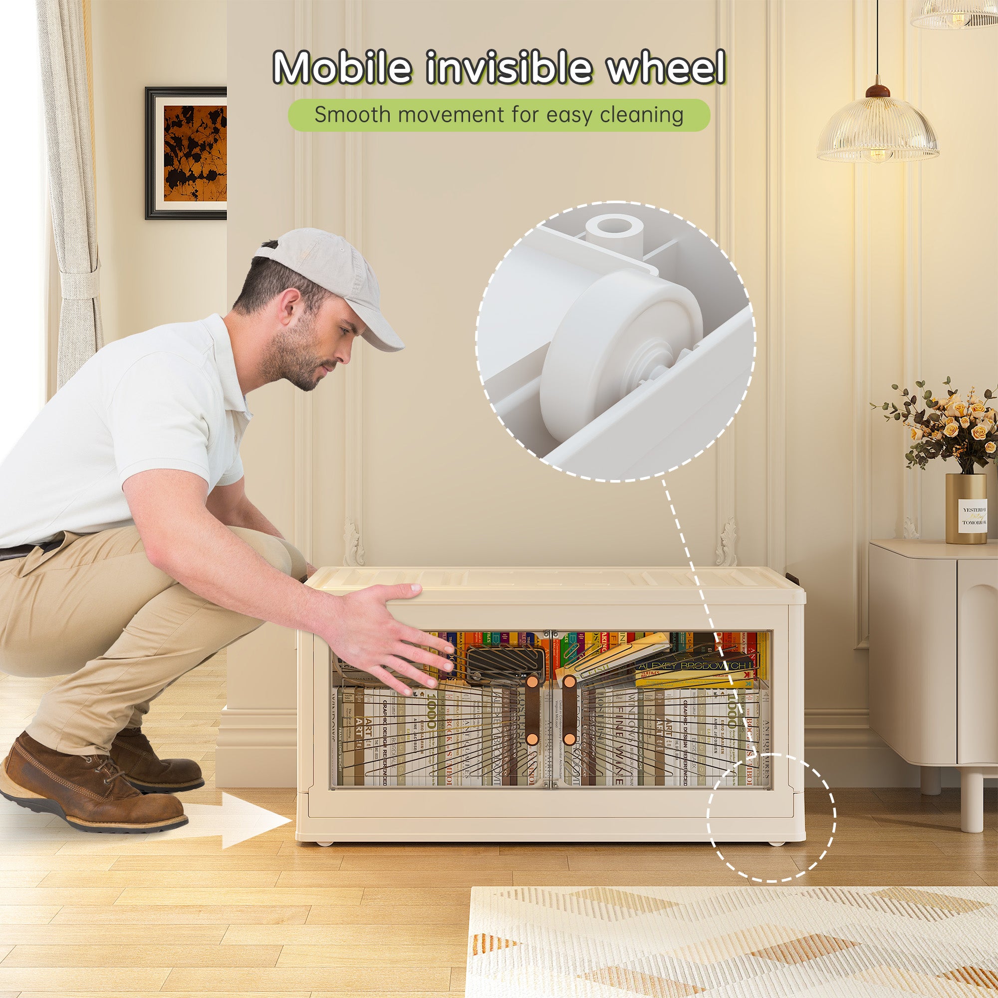 Plastic Storage Bins with Lids，stackable storage bins on Wheels