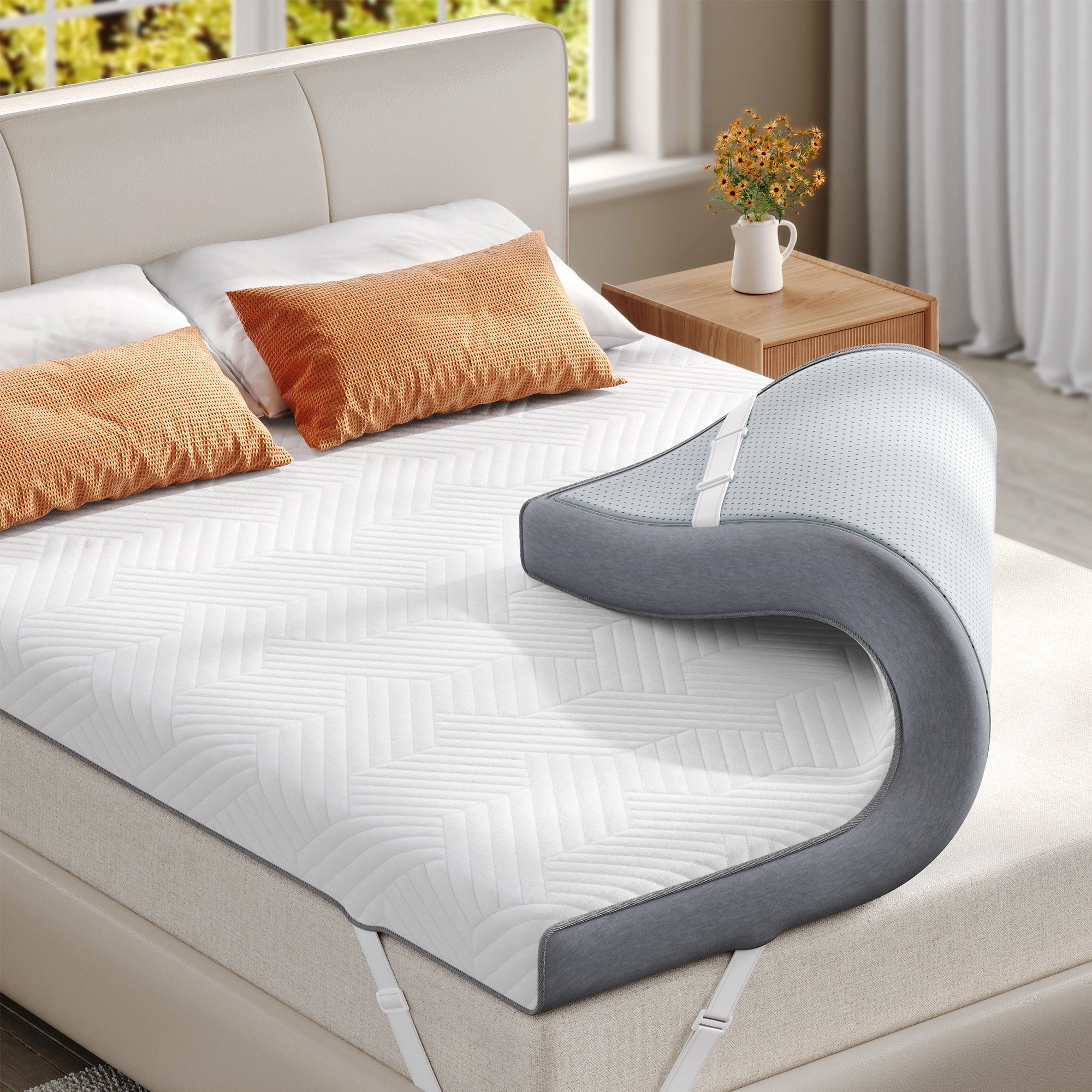 Snhomee 4"/3" Cooling Gel Memory Foam Mattress Topper – Pressure Relief for College Dorm & Home Use, CertiPUR-US & OEKO-TEX Certified