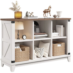 6 Cube Storage Organizer and Shelf, Bookshelf with Storage, Cube Storage Shelf for Bedroom and Home Office-White-snhomee