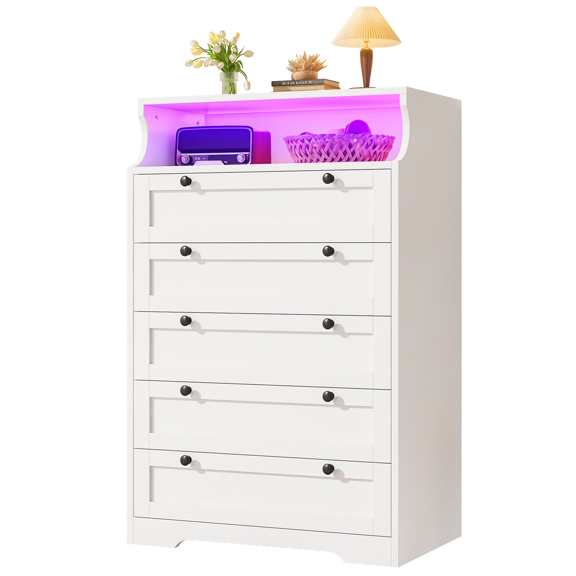Snhomee 5-Drawer Tall Dresser with LED Lights & Shelves – Modern Storage Cabinet for Bedroom, Living Room & Entryway 31.3 Snhomee 5-Drawer Tall Dresser with LED Lights & Shelves – Modern Storage Cabinet for Bedroom, Living Room & Entryway 31.3