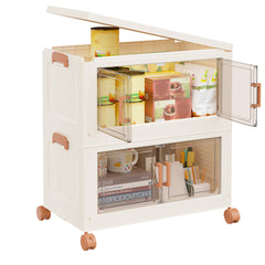 Plastic Storage Bins with Lids, Clear Storage Bins on Wheels,Stackable Storage Box Closet Organizer