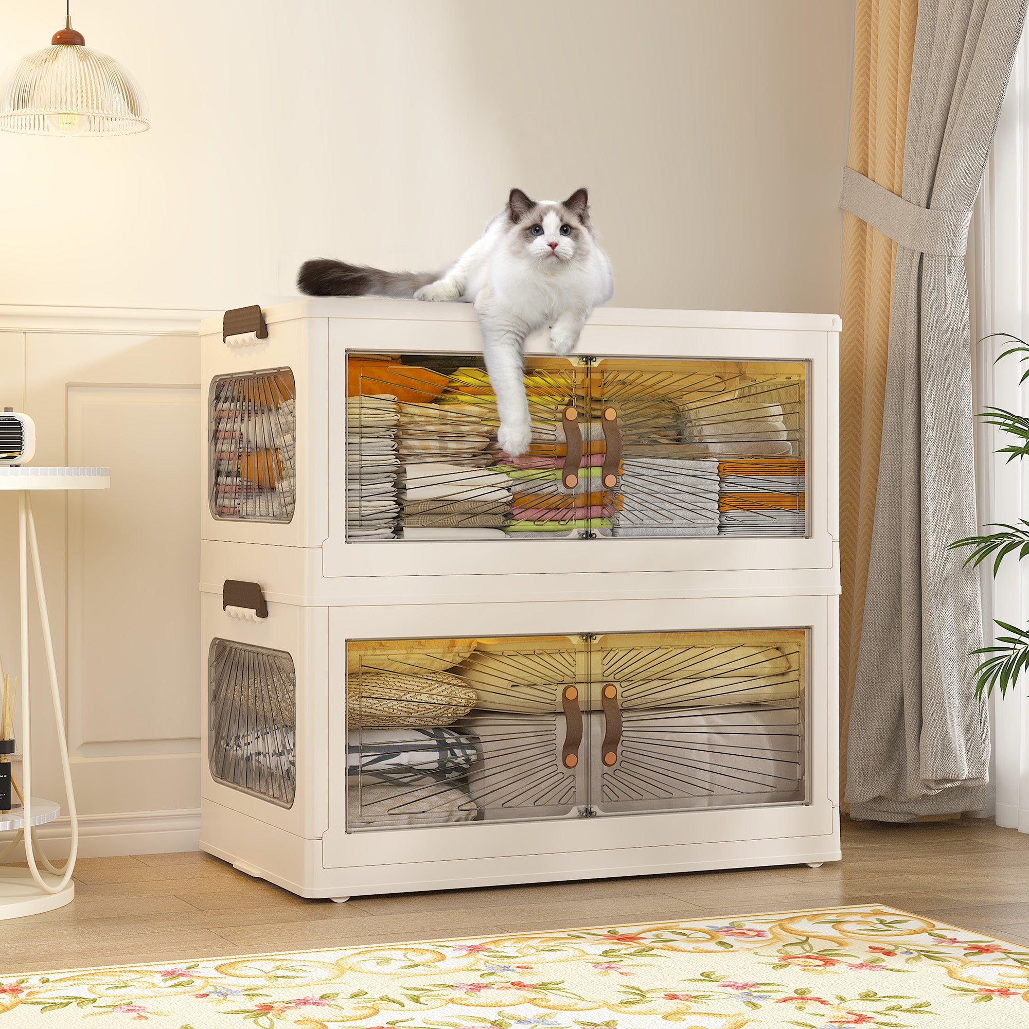 Plastic Storage Bins with Lids，stackable storage bins on Wheels