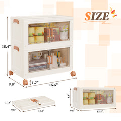 Plastic Storage Bins with Lids, Clear Storage Bins on Wheels,Stackable Storage Box Closet Organizer