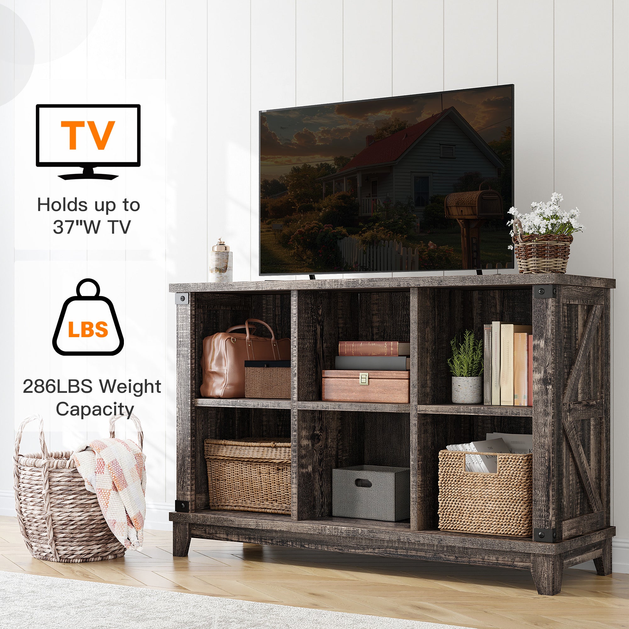 6 Cube Storage Organizer and Shelf, Bookshelf with Storage, Cube Storage Shelf for Bedroom and Home Office