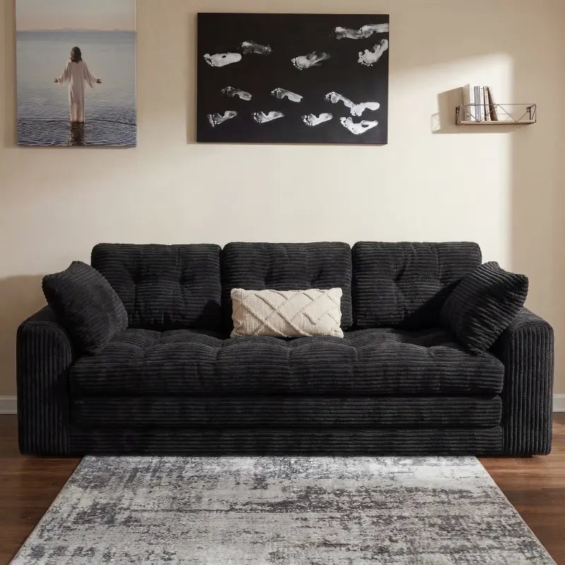 Snhomee Convertible Folding Sofa Bed,Tri-Fold Couch for Living Room Lounge,Pull Out Sleeper Sofa with Pillows