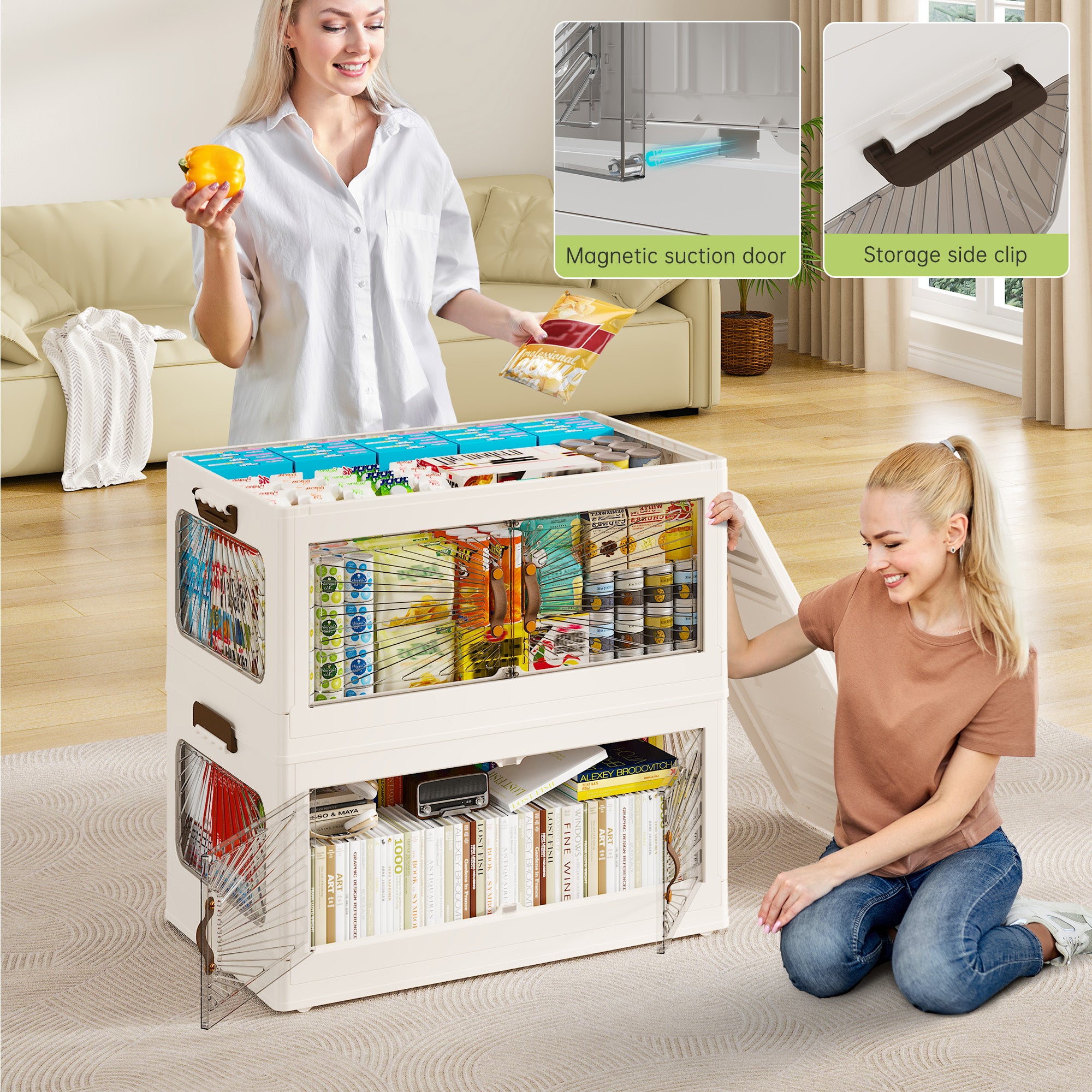 Plastic Storage Bins with Lids，stackable storage bins on Wheels