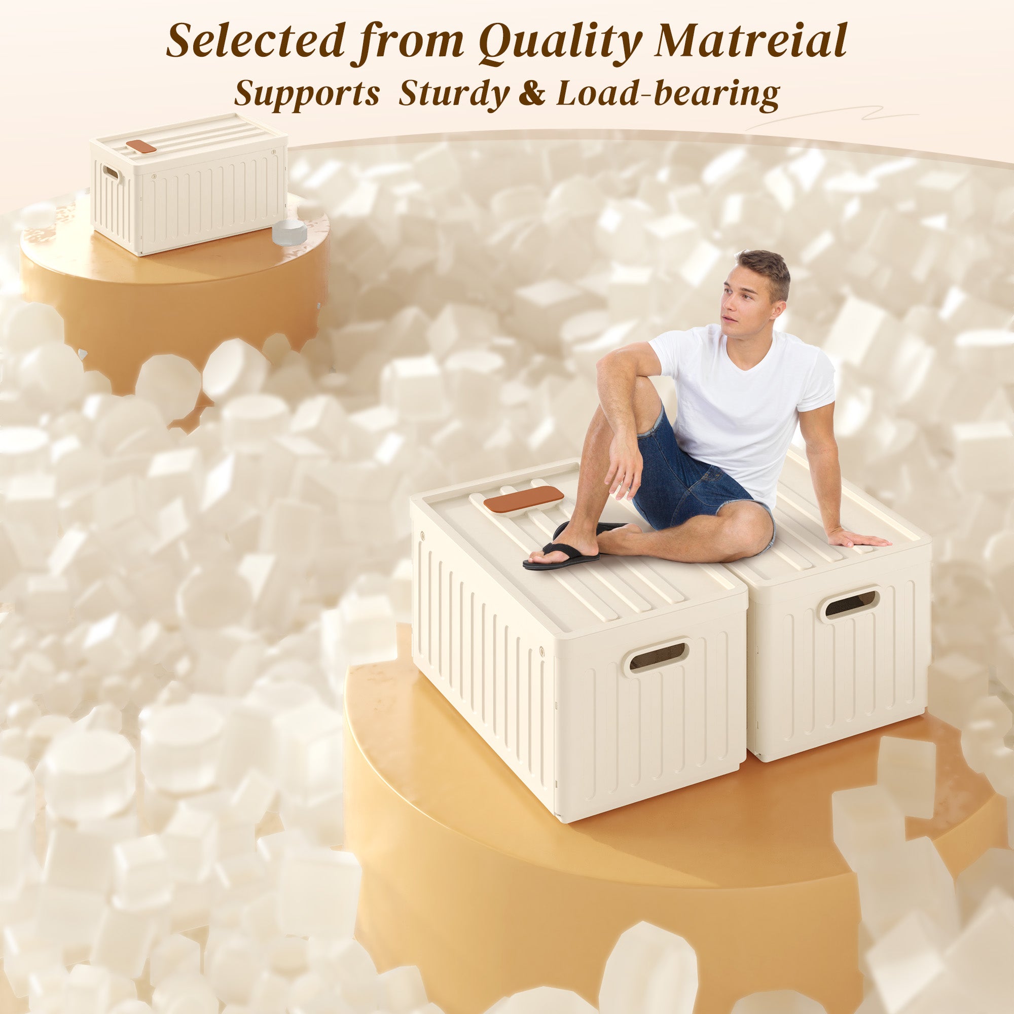 Snhomee Stackable Storage Bins with Lids,Plastic Storage Bins with Lids Closet Organizer