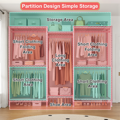 Snhomee Heavy-Duty Clothing Rack with Shelves Load 900 LBS, Adjustable Metal Garment Rack, Portable Closet Rack for Bedroom