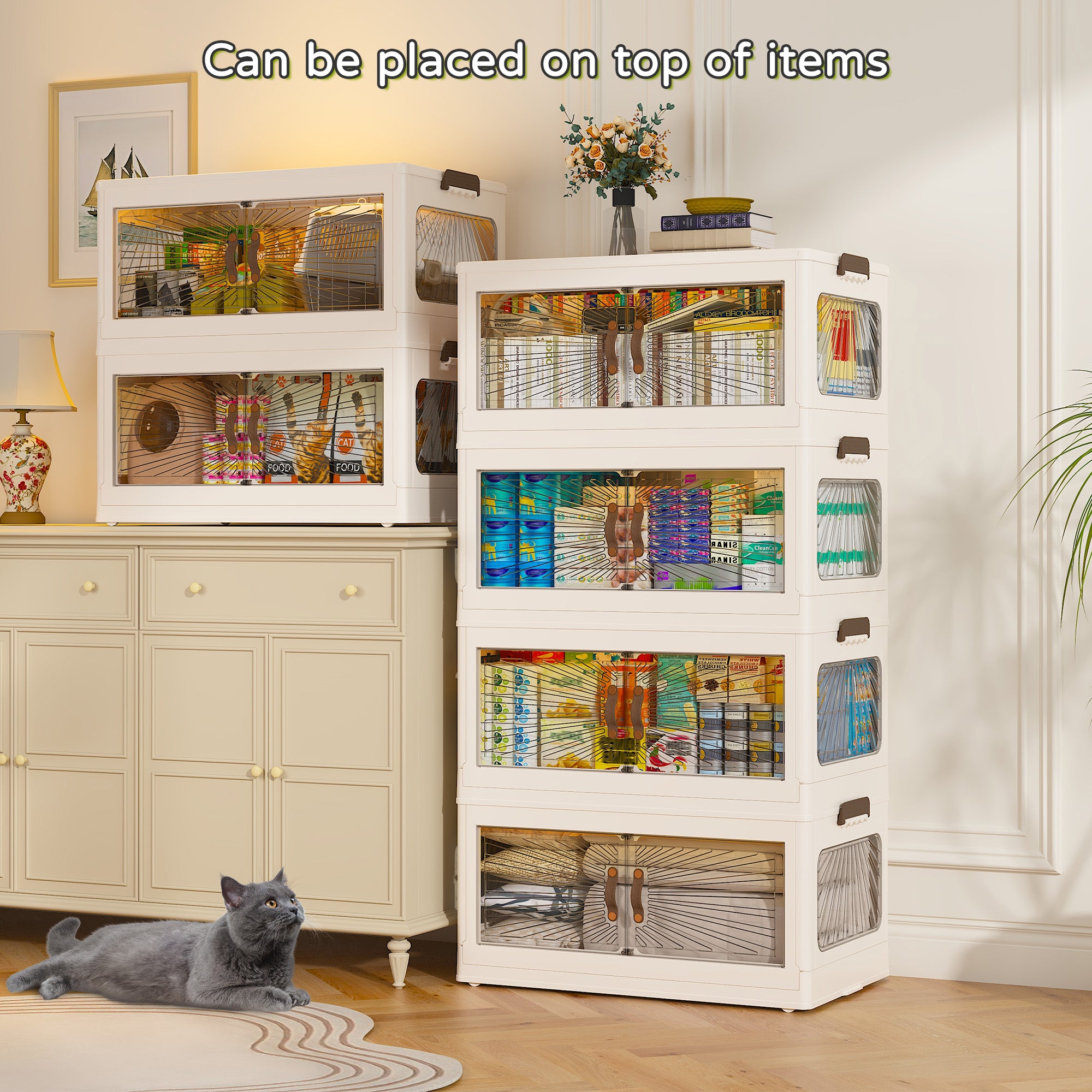 Plastic Storage Bins with Lids，stackable storage bins on Wheels