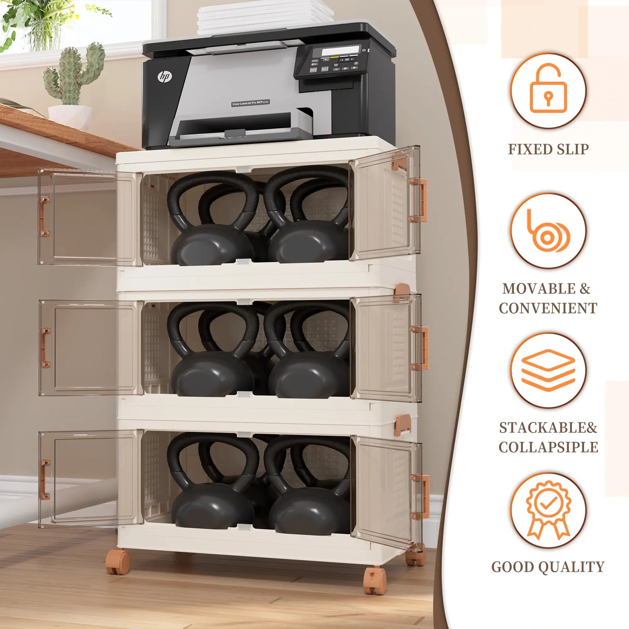 Plastic Storage Bins with Lids, Clear Storage Bins on Wheels,Stackable Storage Box Closet Organizer