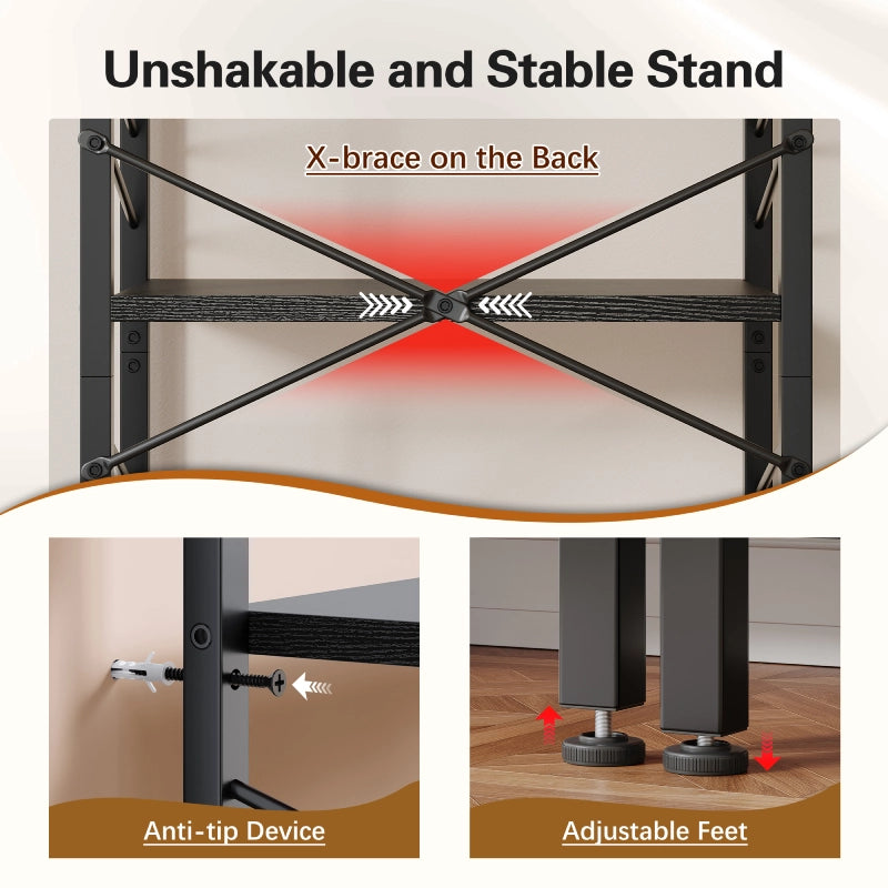 X-brace reinforcement on the back for enhanced structural integrity
