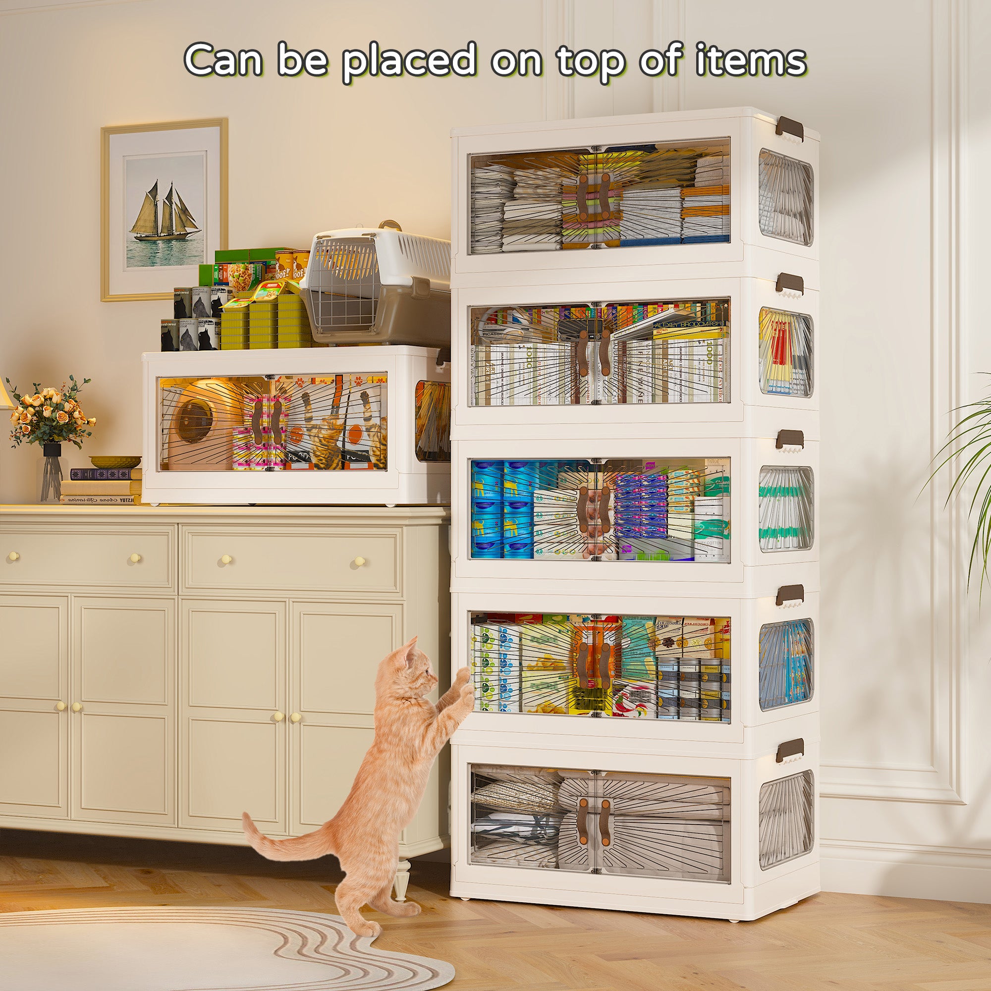 Plastic Storage Bins with Lids，stackable storage bins on Wheels
